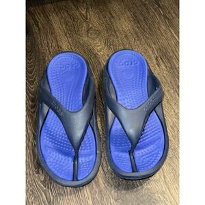 CROCs Navy And Royal Blue Footbed Athens Blue Sandals M6 W8